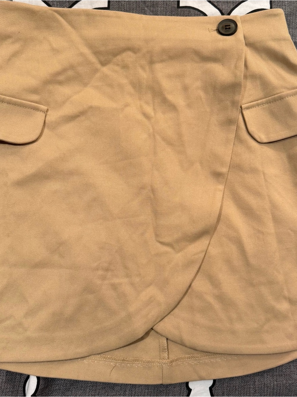 Pull & Bear Neutral Tan Mini Skirt